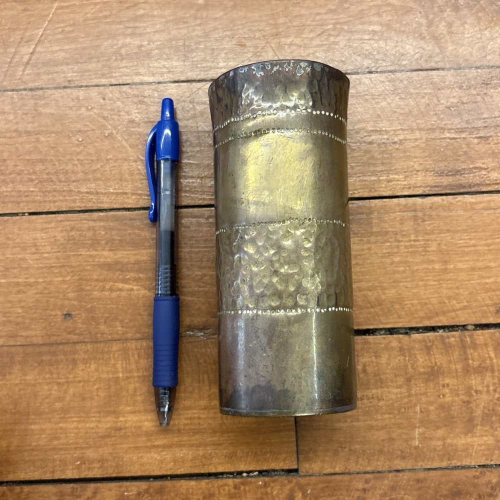 Original WW2 Trench Art Shell 1940s Artillery Shell WWII Engraved Shell