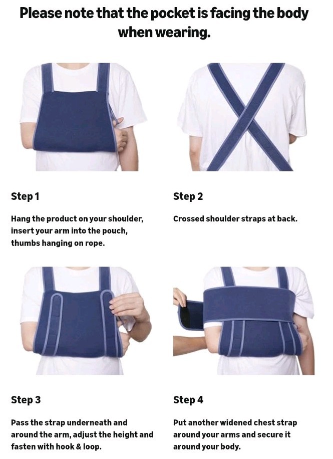 🦾 ⭐ Velpeau Arm Sling Shoulder Immobilizer Sleep Support L Blue Adjustable