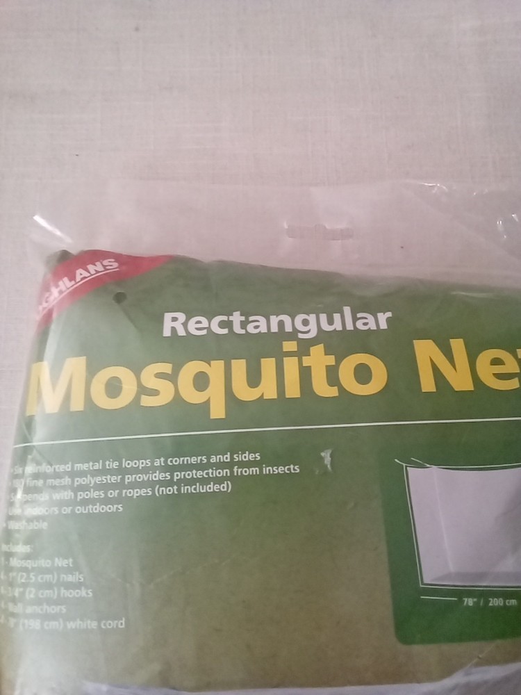 Coghlan's Rectangular Mosquito Net, Mesh Polyester Netting Protects from Insects