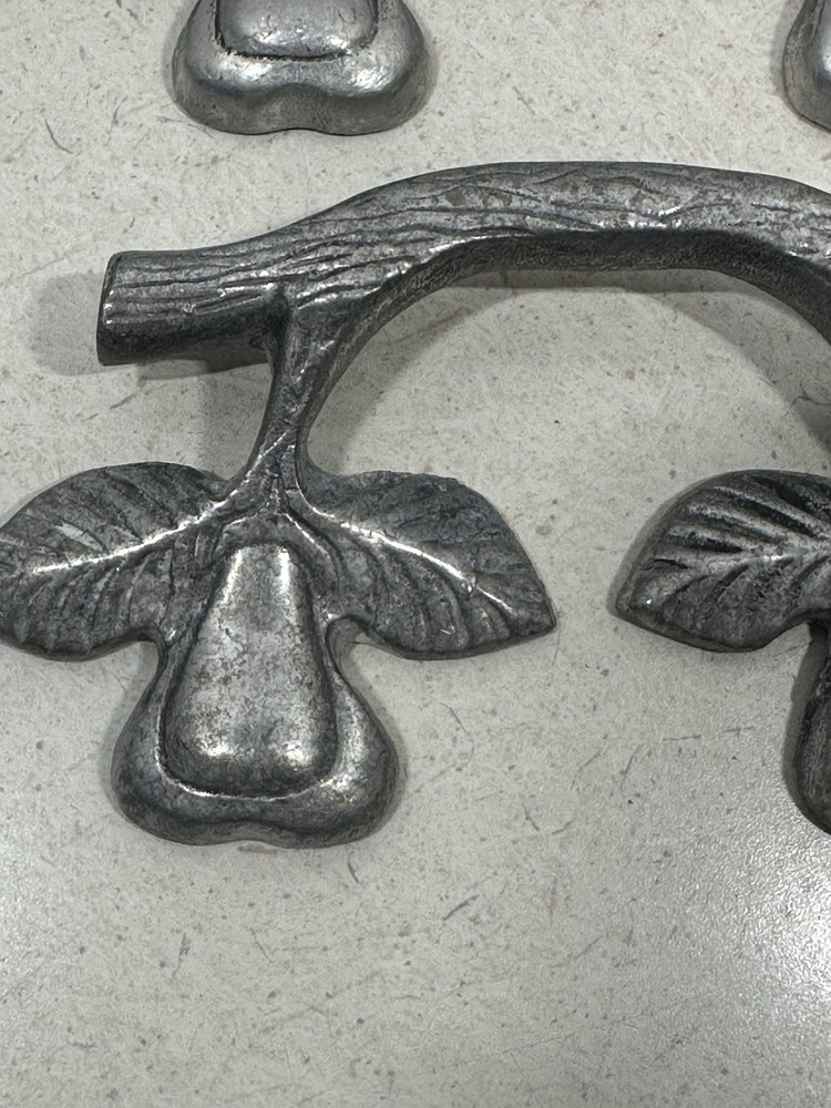 Vintage HTF Rustic Leaf And Vine/ Pear Pull / Handle Hardware Set