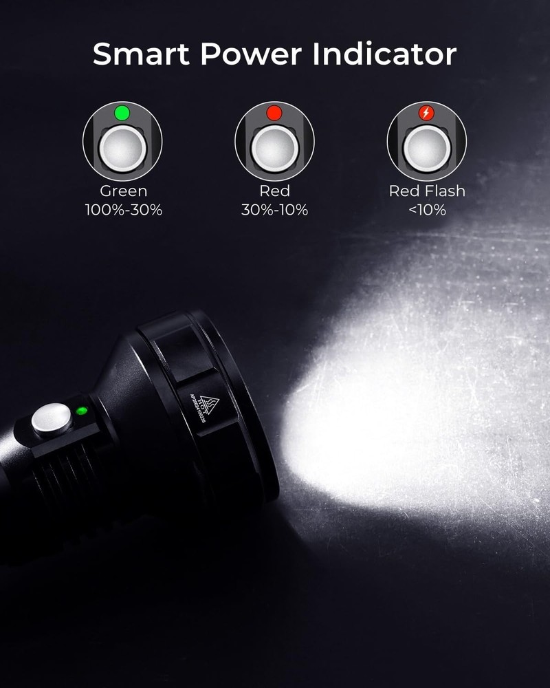 Scuba Diving Flashlight, 20000 Lumen Dive Light, Waterproof Underwater Dive T...