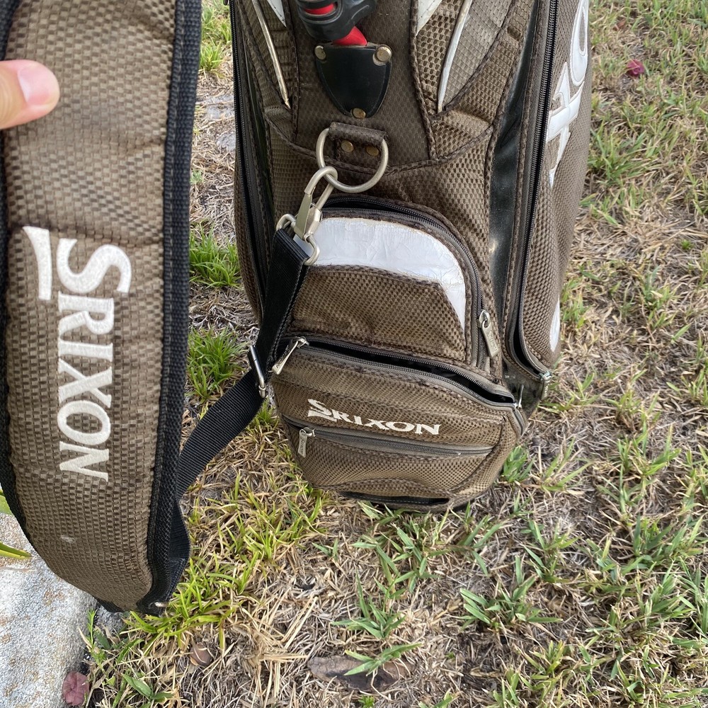 Srixon Tour Staff Bag White 5-Way Divide Single Strap Golf Bag Black