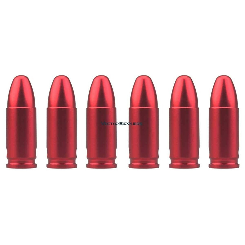 Vector Optics 9mm Durable Real Size Training Dummy Snap Caps - 6pc