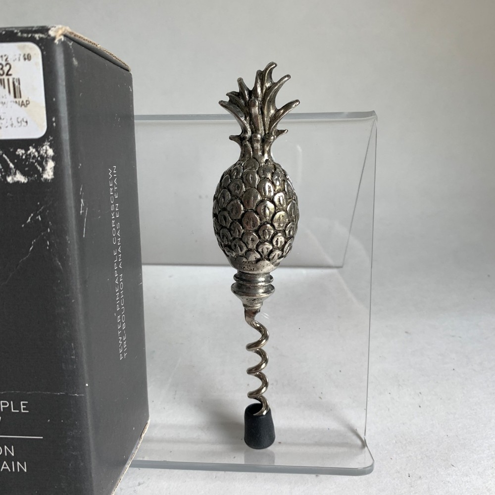 Williams Sonoma Pewter Pineapple Corkscrew New Open Box