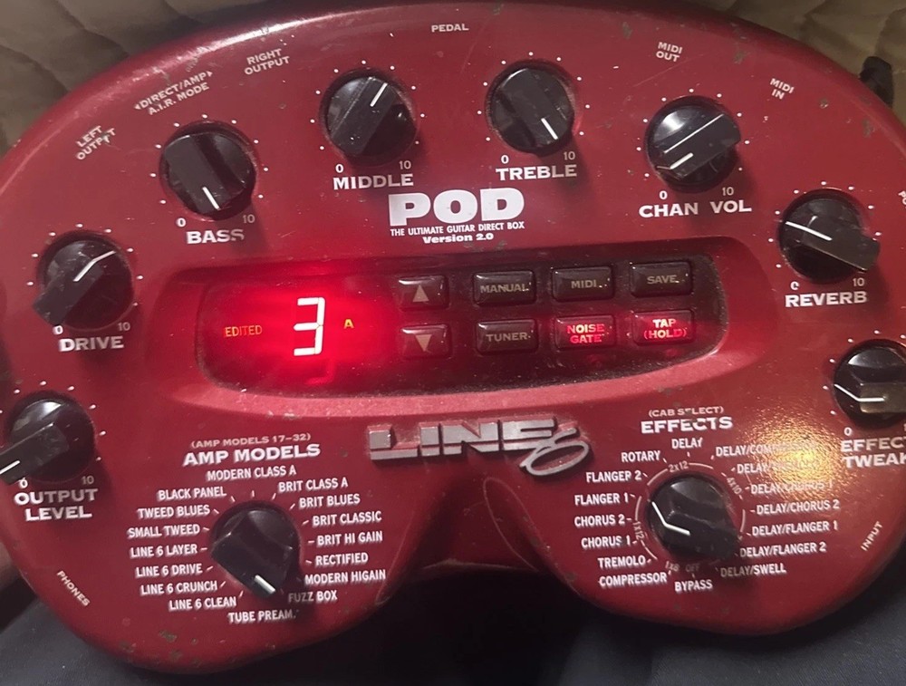 Line 6 POD 2.0 Multi-Effects Guitar Effect Pedal