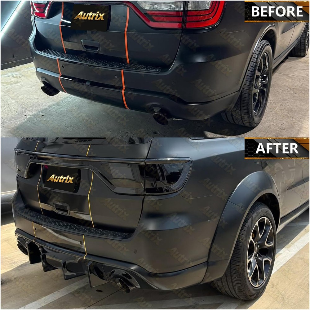Rear Bumper Diffuser for Durango RT SRT 2011-2026 Shark Fin Gloss Black