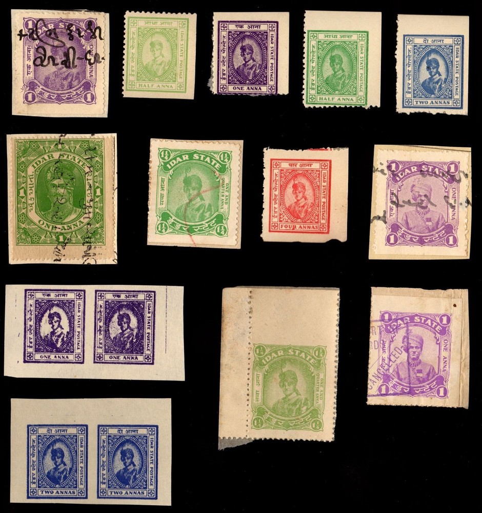 15 IDAR (INDIAN STATE) Stamps