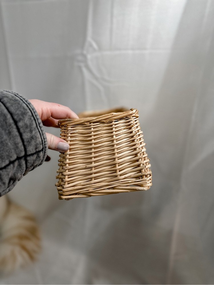 2 Rectangular wicker basket/planter