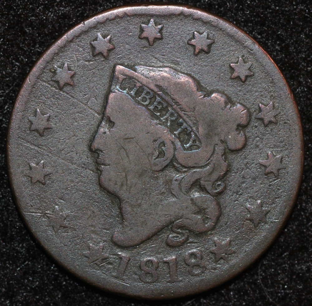1818 Large Cent N-3 018HG
