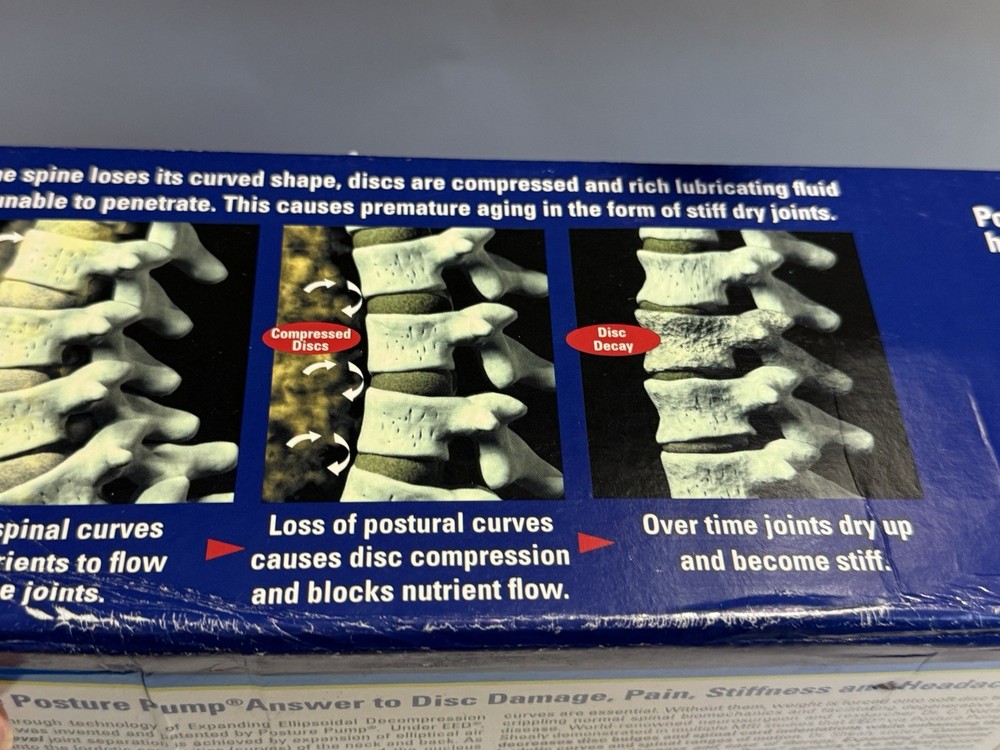 Posture Pump Dual Disc Hydrator Model 1000 Cervical Hydrator w/ Box