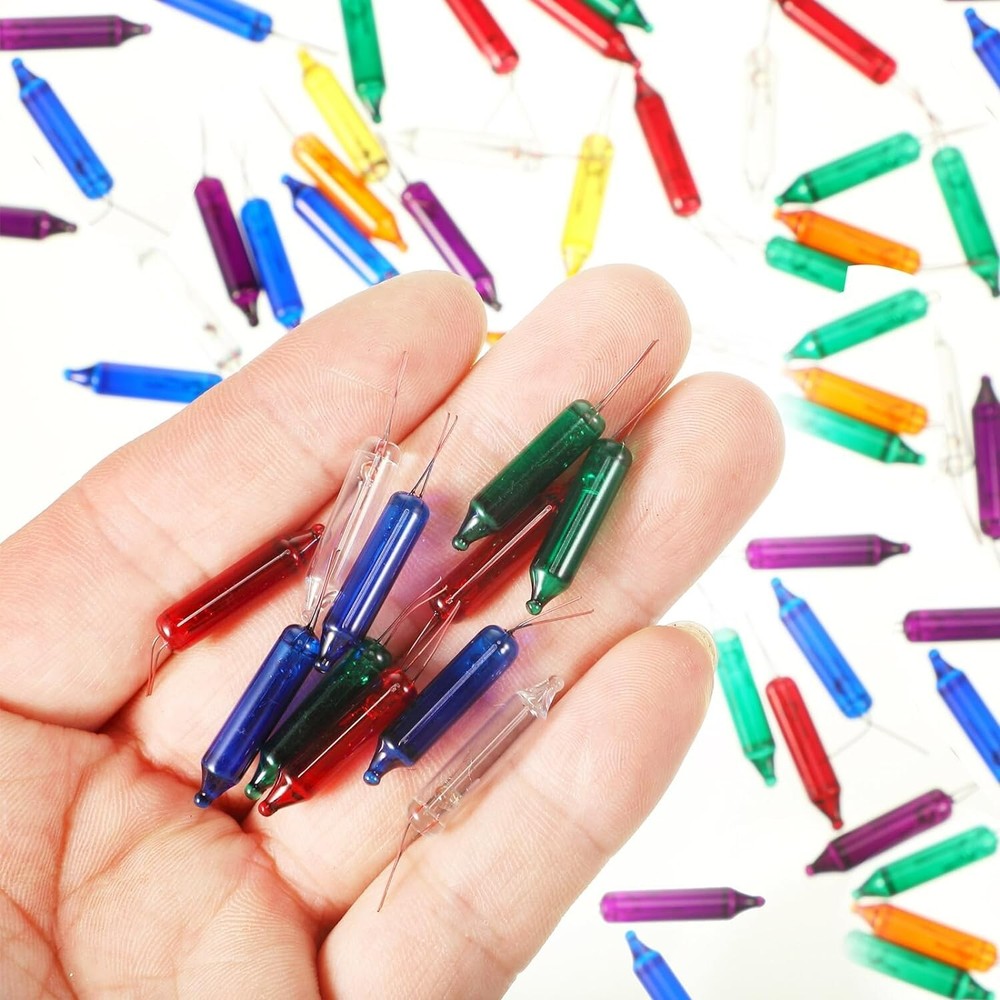 100 Count Mini Incandescent Christmas String Lights 2.5V Replacement Bulbs