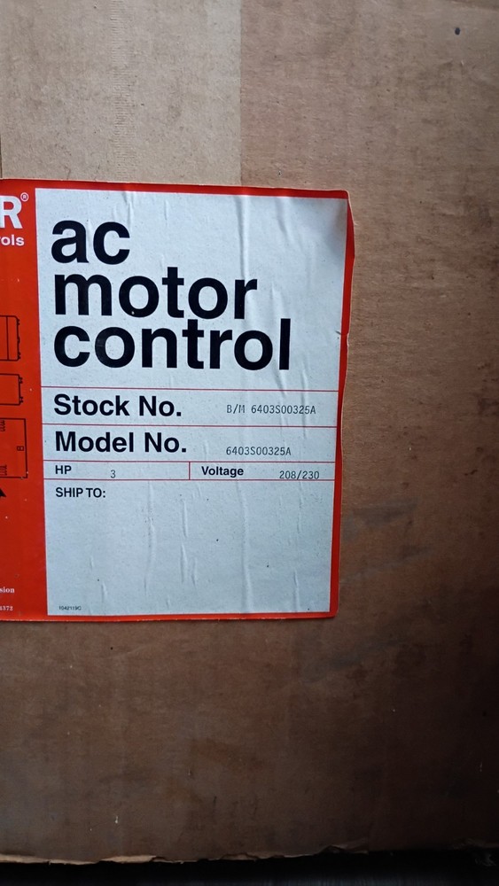 FINCOR 6400 Adjustable Speed Motor Control