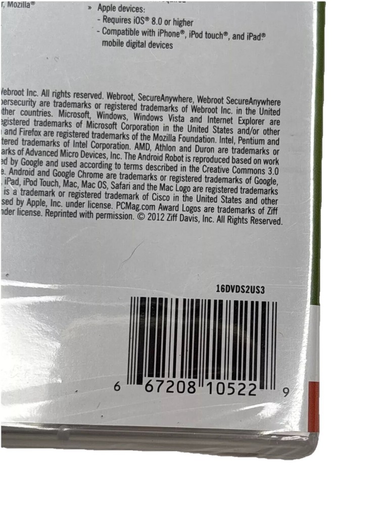 Webroot SecureAnywhere Internet Security - Full Version for Windows & Mac Disk