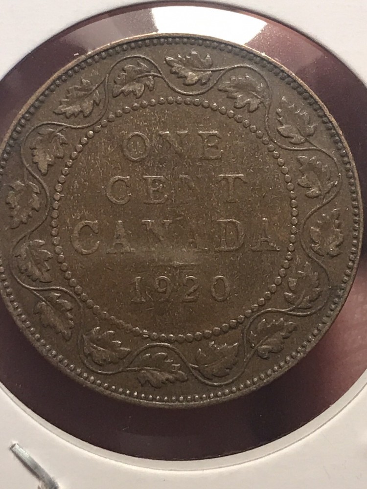 1920 Canada Large One Cent KM 28 Last Year