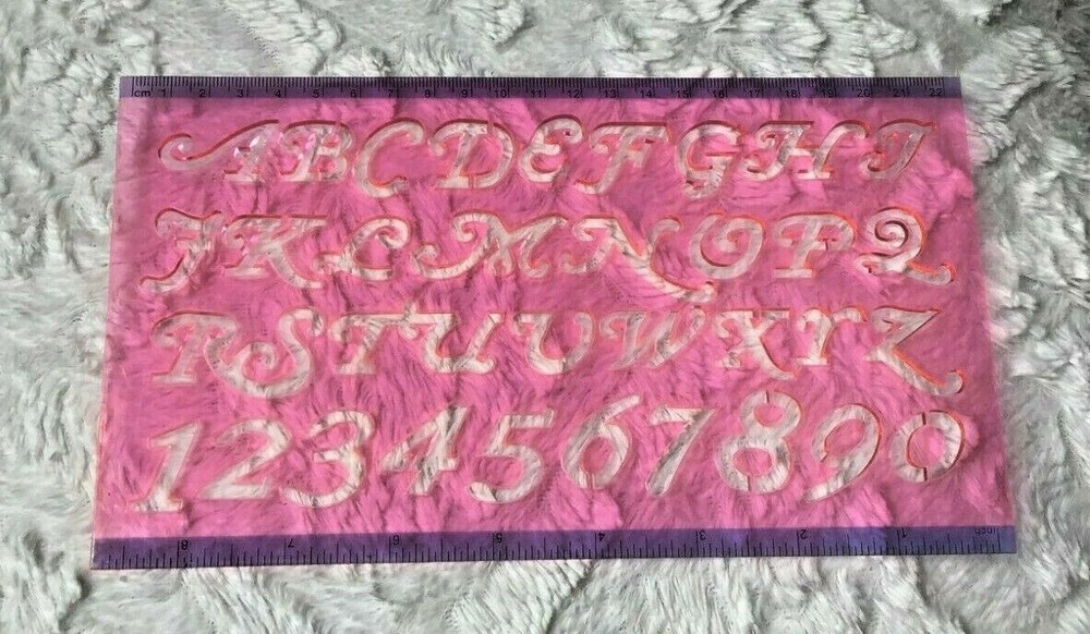 Fancy Capital ABC and 123 Template Ruler