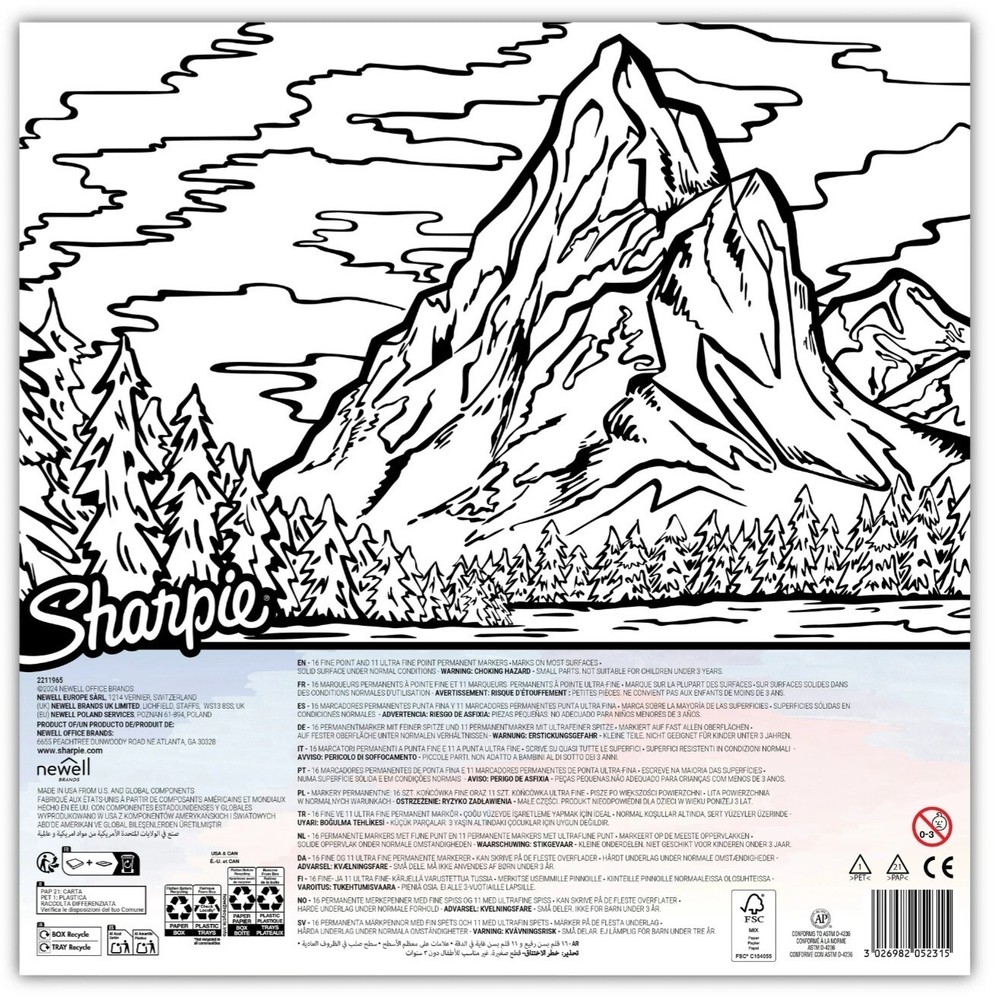 Sharpie Permanent Markers, Assorted Colors, 27 Count