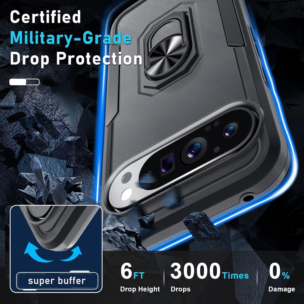 for Google Pixel 10 Pro XL Case with Screen Protector and Camera Lens Protector,
