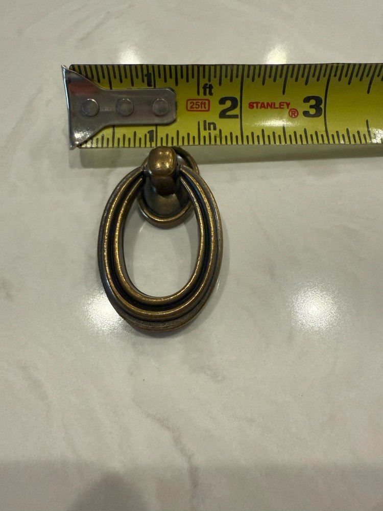 QTY 10 Dresser Drawer Pulls Handles Knobs Drop Pull Ring Antique Bronze