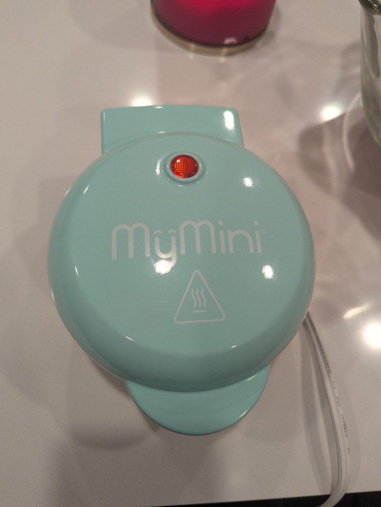 Blue MyMini Waffle Maker Machine for Individual Waffles
