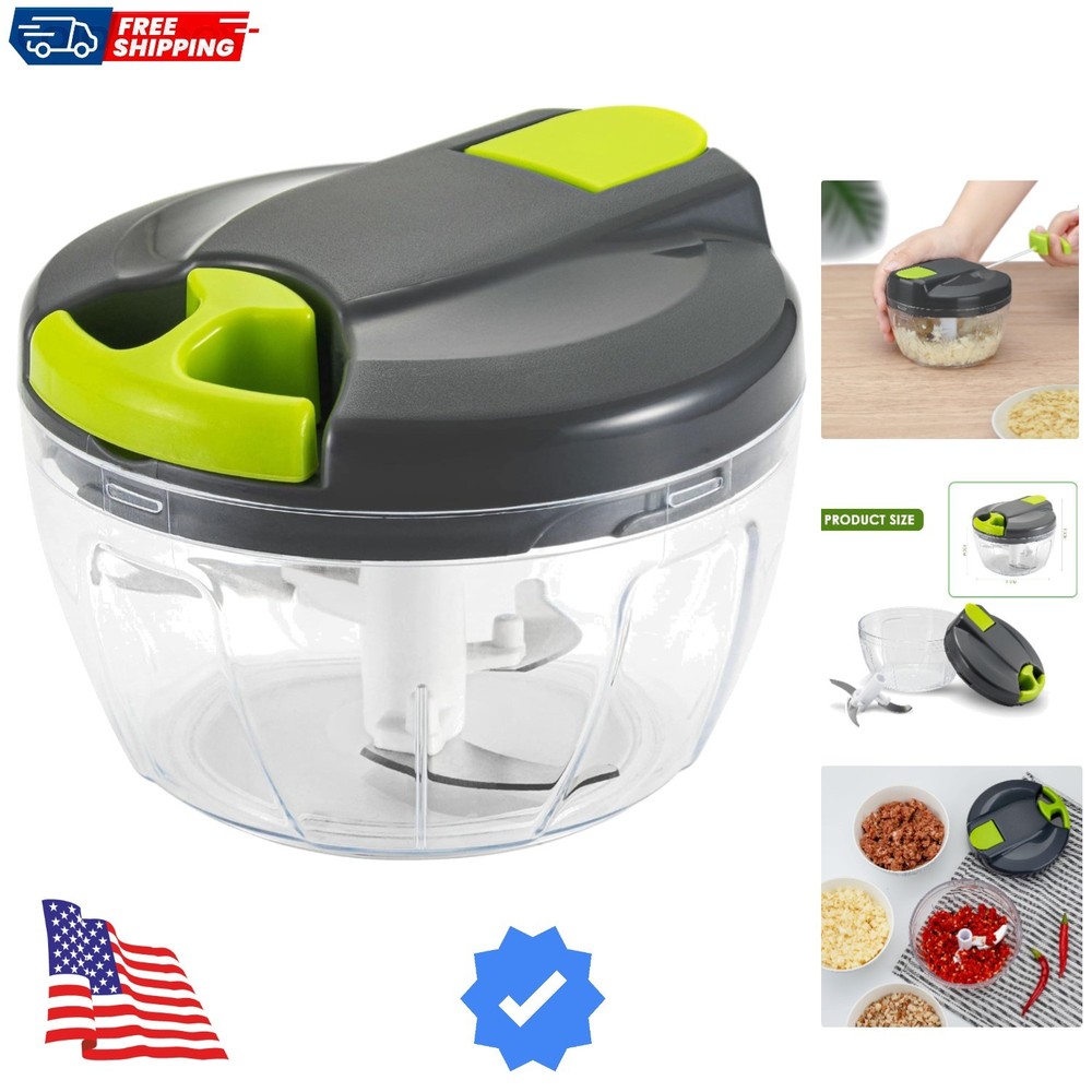 Multi-Function Manual Food Chopper & Processors with Handle and Cover,Vegetab...