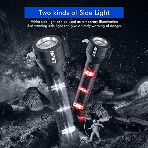 Solar Flashlight Car Flashlight 268 Lumens LED COB Light USB Rechargeable T09