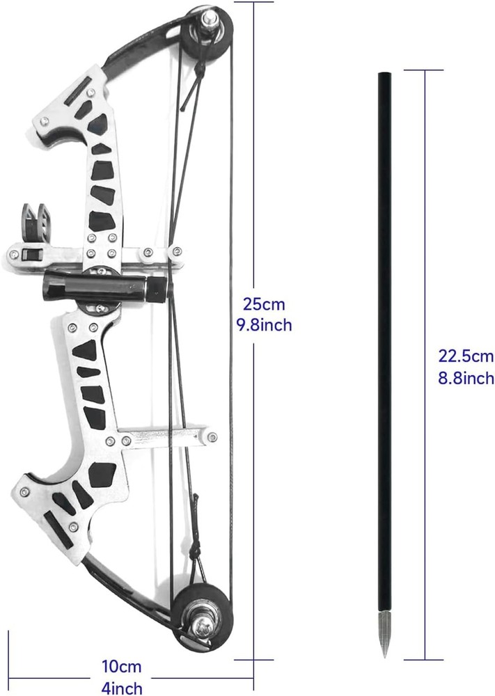Complete Archery Set: Laser Compound Bow, 10 Arrows, and Target - Ambidextrous