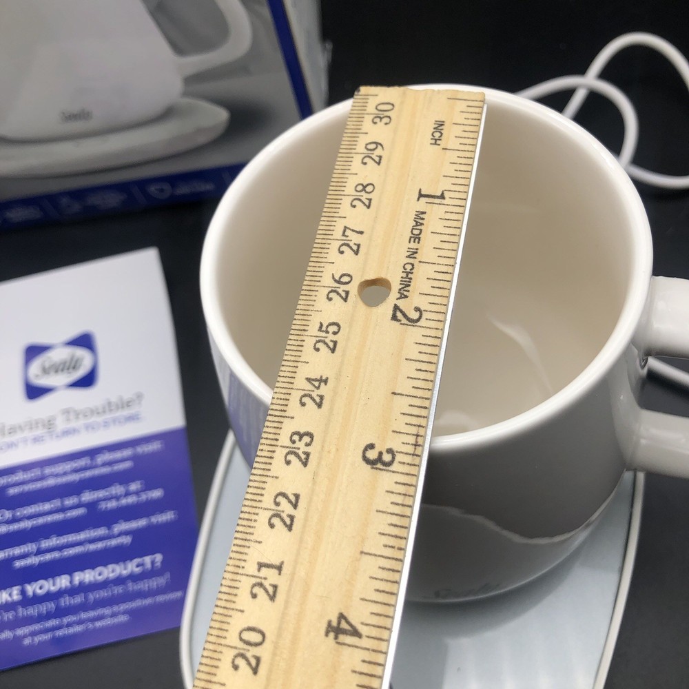 Sealy Coffee Mug+Mug/Cup Warmer 2Pc Set, USB Power, Temp Control, Gravity Switch