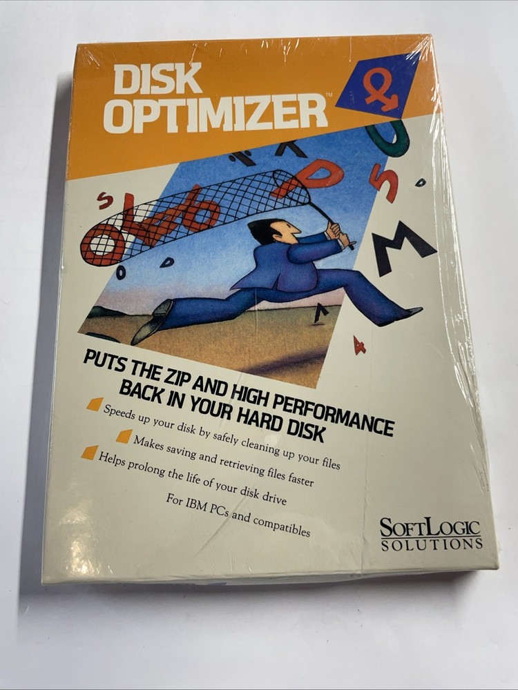 Disk Optimizer Soft logic Solutions Software Vintage 1987