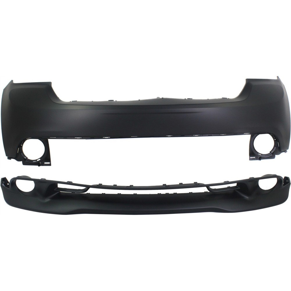 Front Upper Lower Bumper Cover Set For 2011-2013 Dodge Durango Primed Plastic