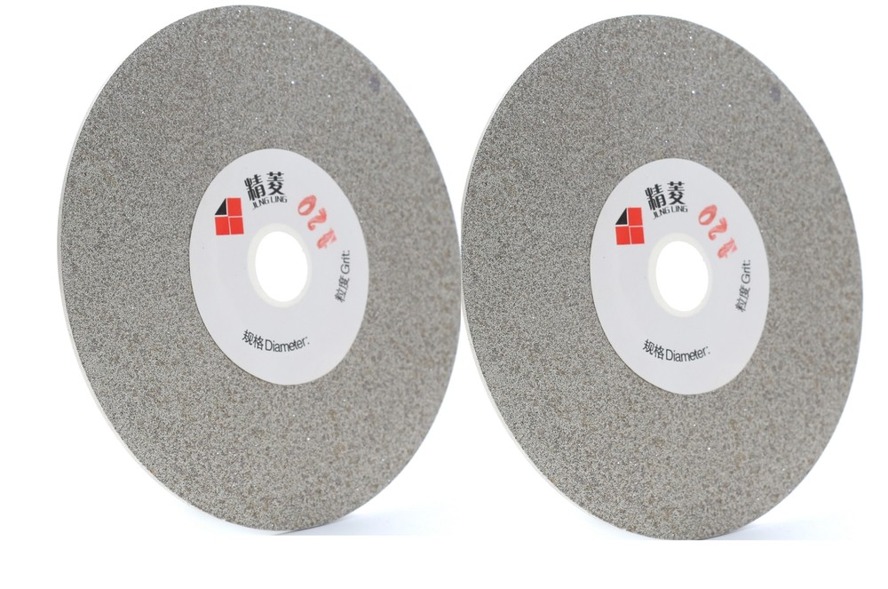 2Pcs 5 inch 120 Grit Electroplated Diamond coated Flat Lap Disk Grinding Disc