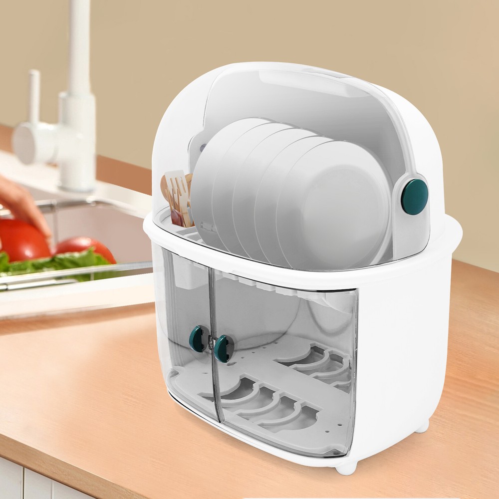 2 Tier Plastic Drying Rack for Kitchen, Countertop 2-tier Dish Drying Rack