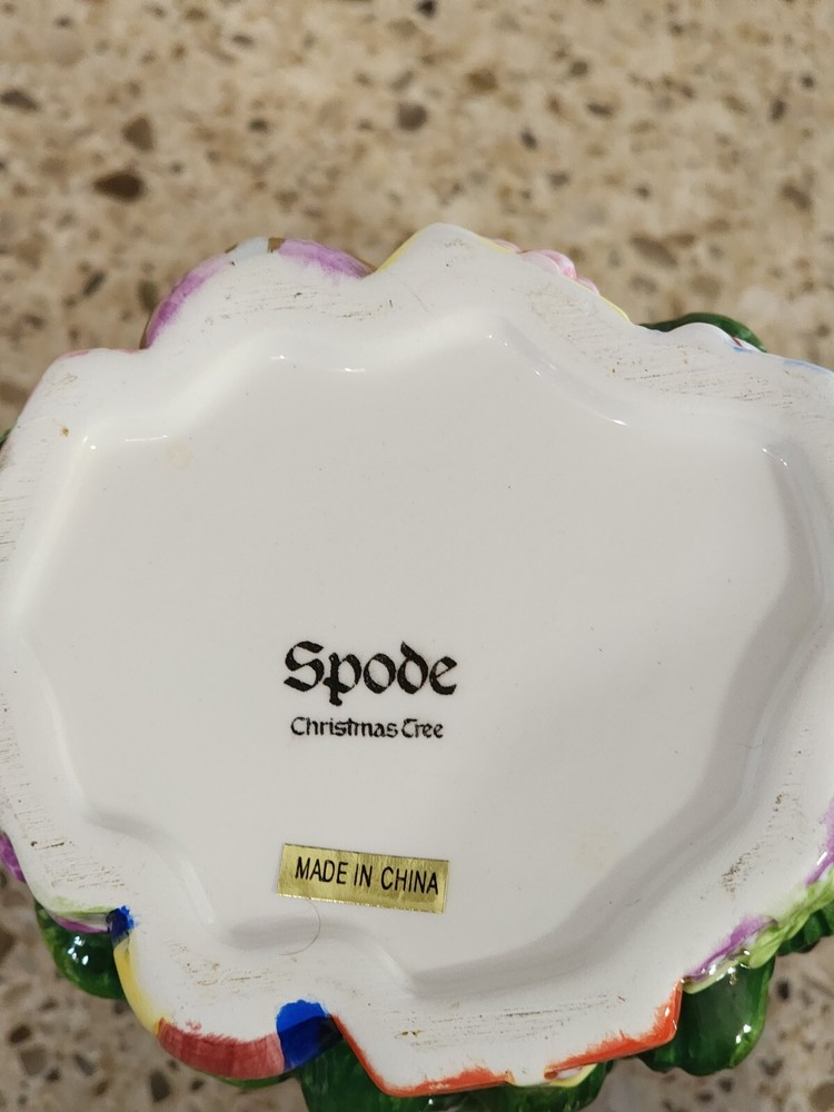 Spode Christmas Figural Tree Hand Painted Creamer 5"
