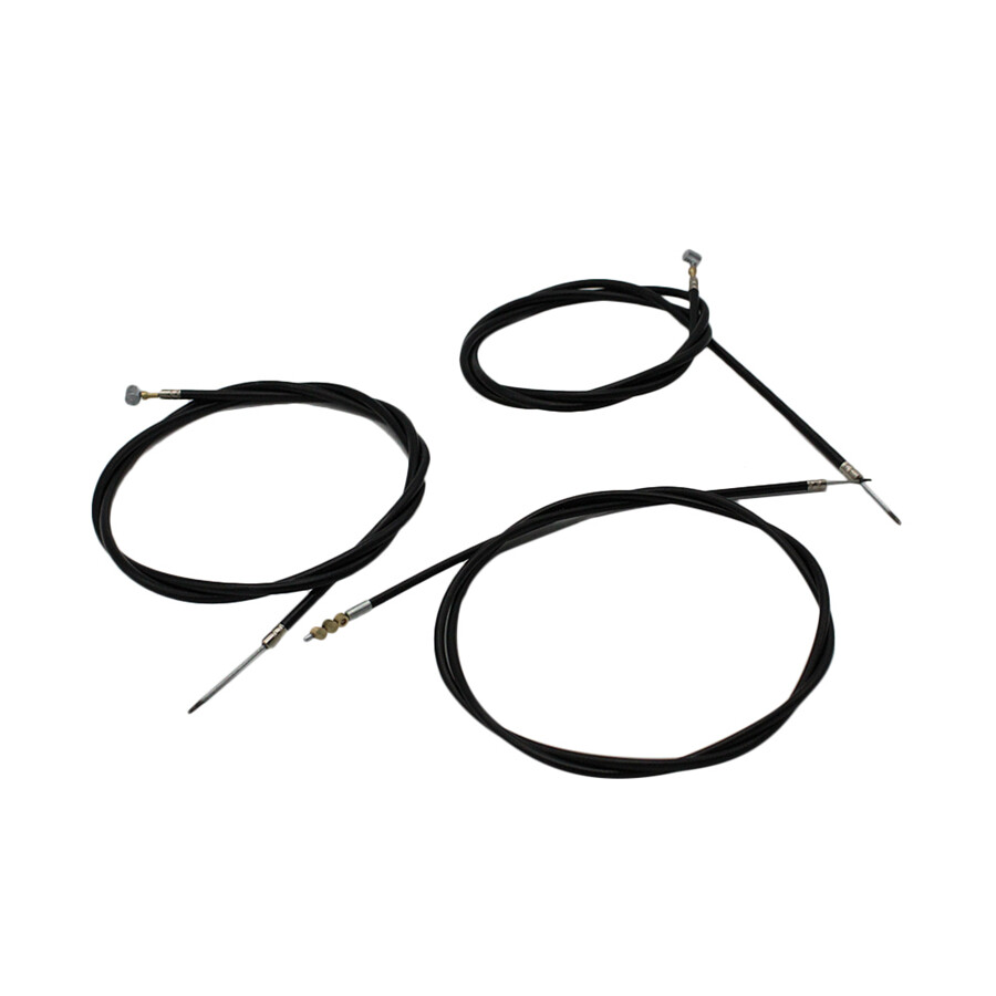 Black Universal Motorcycle Cable Kit Brake Cable+Clutch Cable+Throttle Cable Set