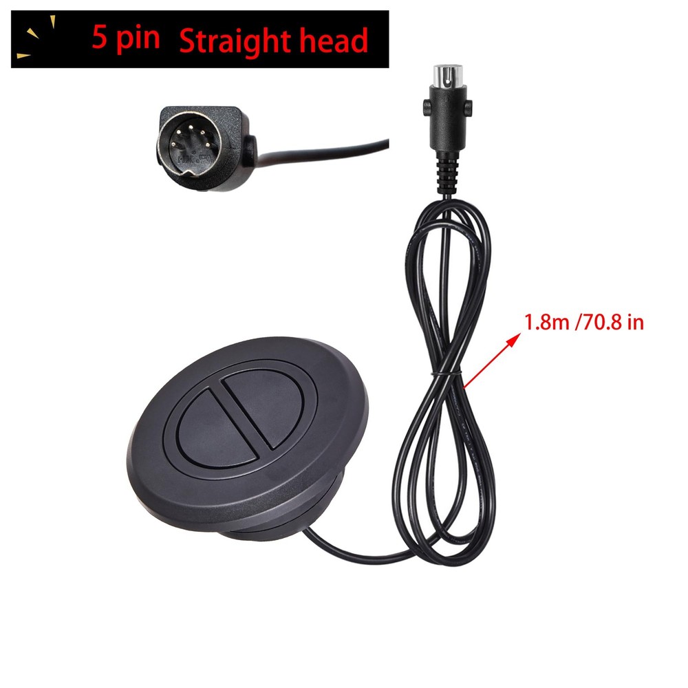 Electric Recliner Switch,2 Button Round Hand Control Handle,5 Pin Plug Fixed ...