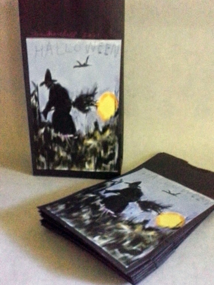 Handmade Artwork Halloween Witch Candy Bag & More Designs