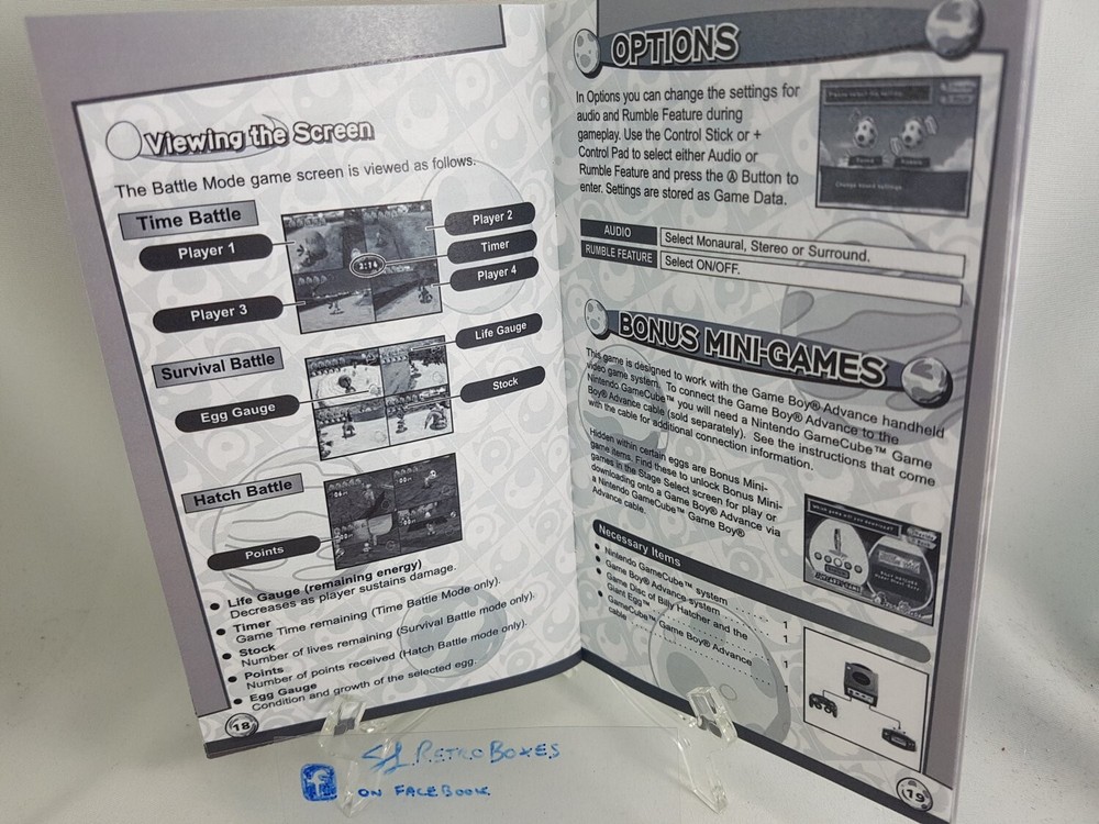 MANUAL - BILLY HATCHER EGG Nintendo Gamecube 'Replacement' Instruction Booklet