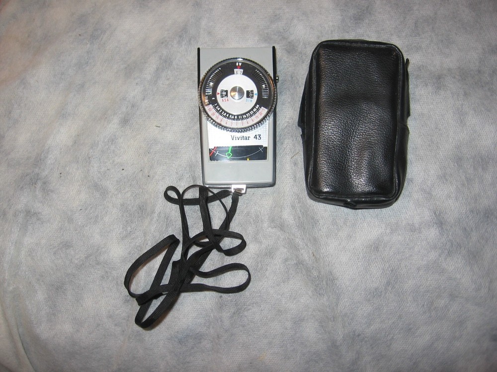 Vivitar 43 CDS Light Exposure Meter Photography Camera Tool with Case Untested*
