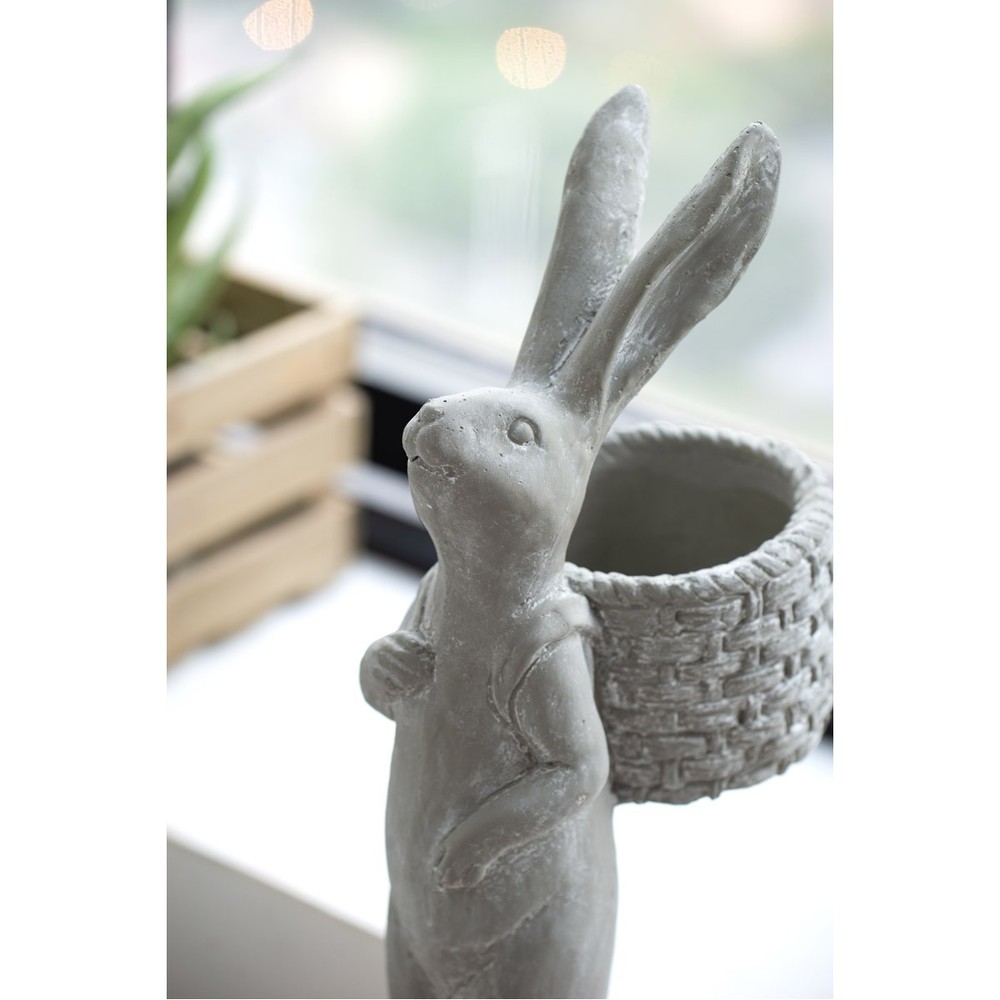 A&B Home D8828 Standing Rabbit Gray Outdoor Planter