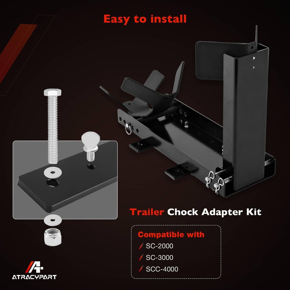 SC-2000 Additional Trailer Chock Adapter Kit Compatible with SC-3000 black
