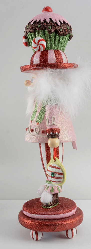 Kurt Adler Hollywood Nutcracker Candy Cupcake Hat Nutcracker w Box 16.5" EUC