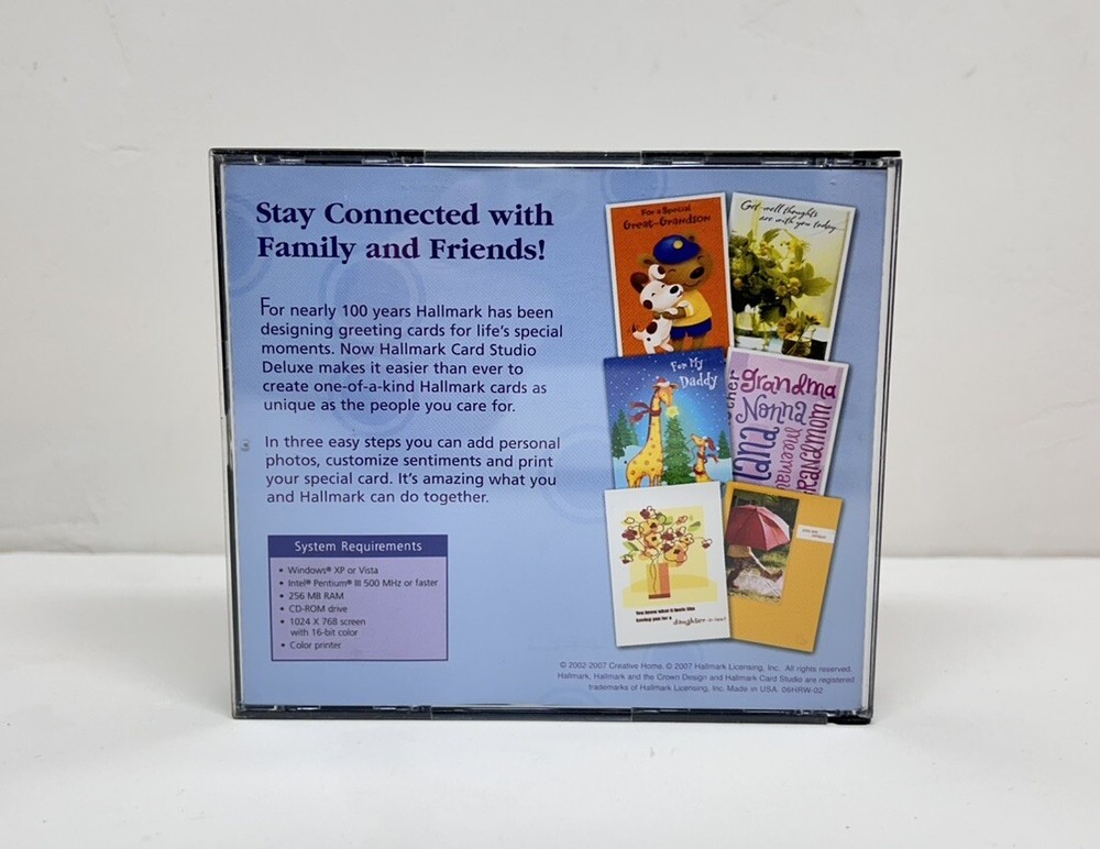 Hallmark Card Studio 2008 CD for PC Windows with Clipart & Projects-Used