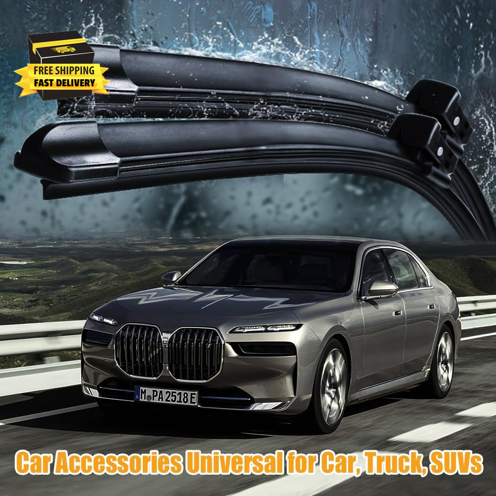 4 Pack Windshield Wiper Blades Refills, DIY Adjustable Car Windscreen Wiper Rubb