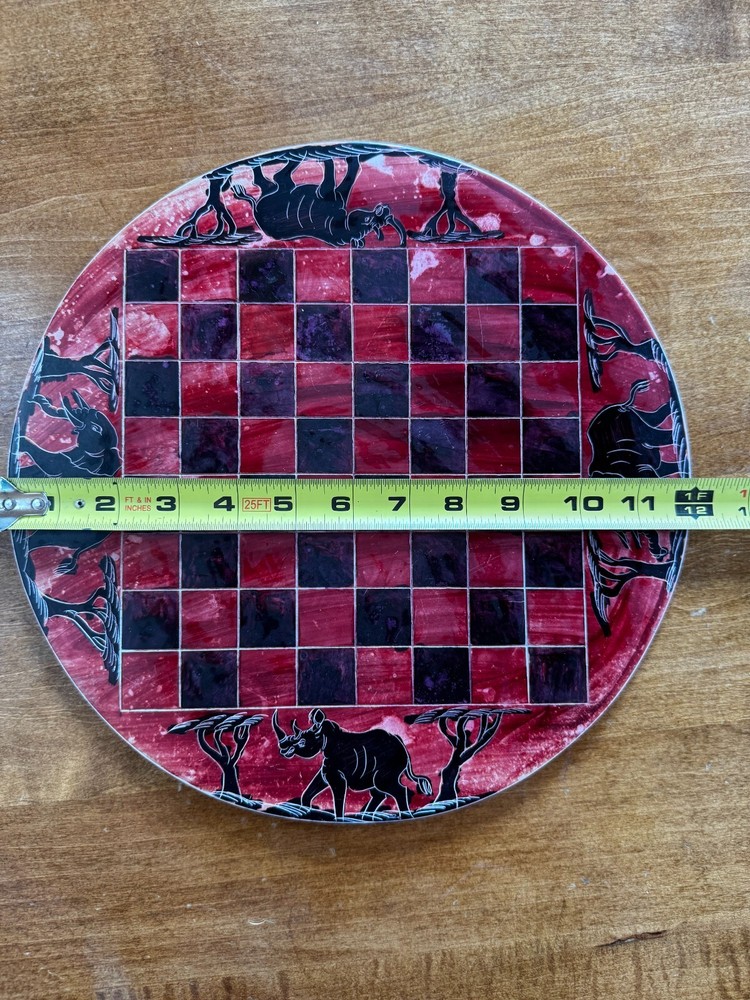 Vintage African Soap Stone Chess/Checkers Board