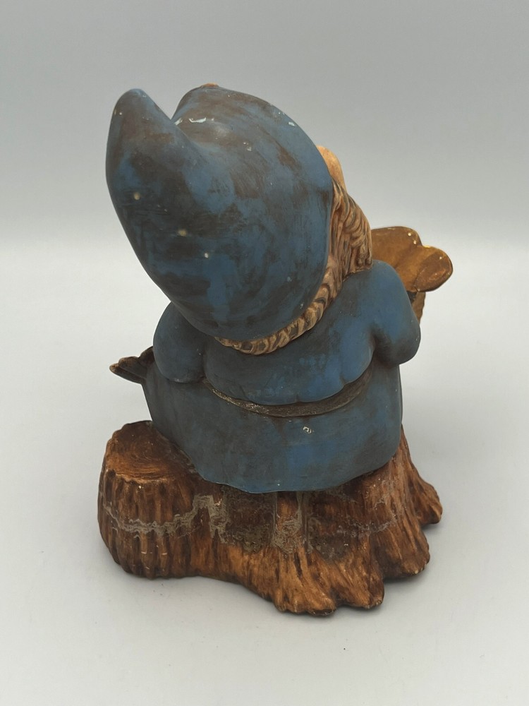 Vintage Atlantic Mold Ceramic Gnome Hand Painted Matte Finish