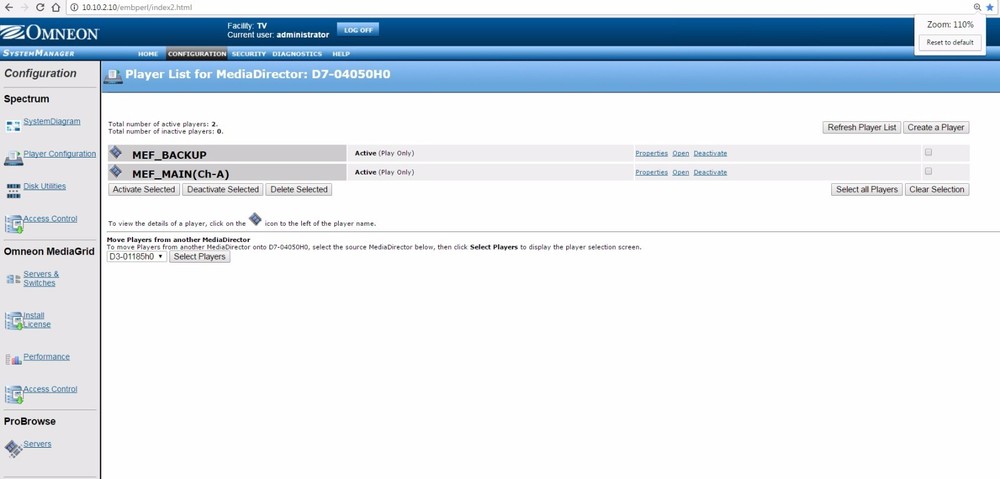 Omneon MediaDeck HD/SD Video Playout Server
