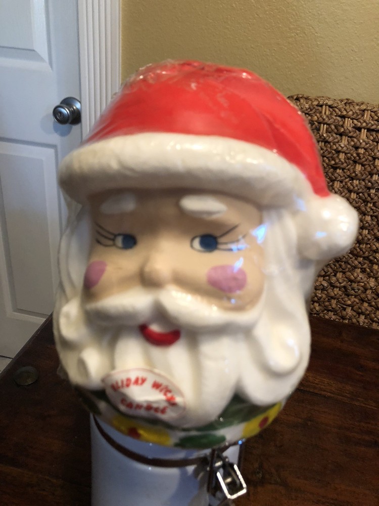 Vintage Santa Clause Head Candle