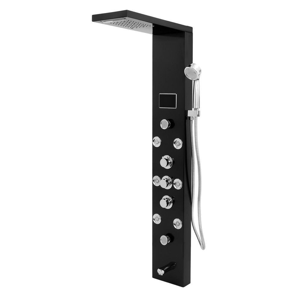 LED Rainfall Head Hand Shower Panel Tower System Bathrooms Waterfall Jets Faucet