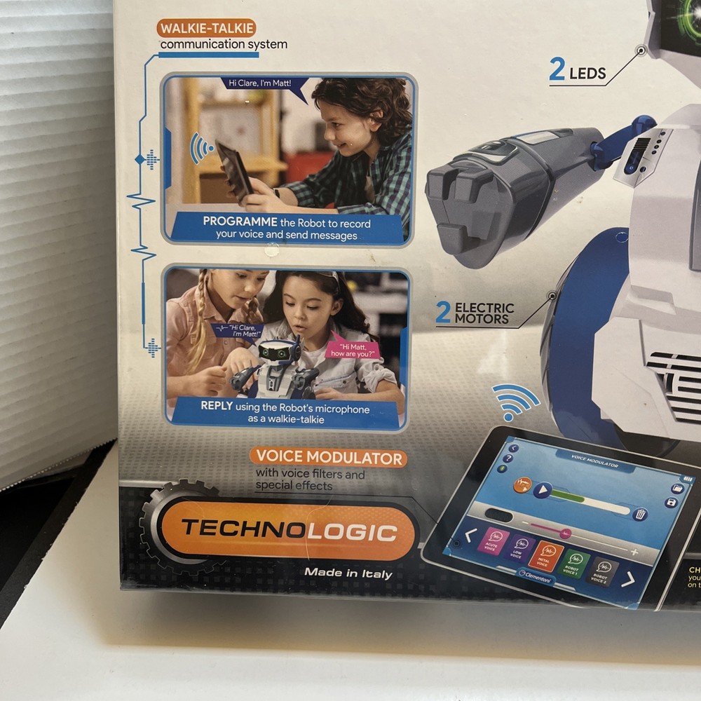Cyber Talk Robot Programmable Talking Interactive Play Walkie Talkie Bluetooth