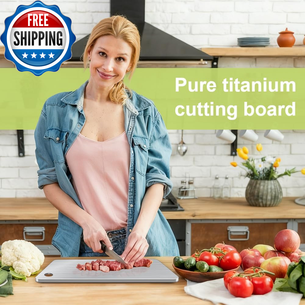 Titanium Cutting Board for Kitchen Stainless Non Stick Chopping Board...