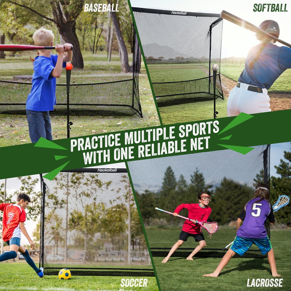 10x7.5ft Heavy-Duty Backyard Golf Practice Net w/Target Cloth Golf Training Net